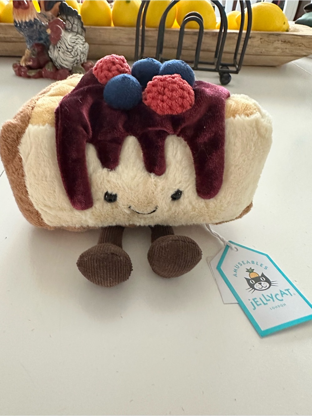 Jellycat Cheesecake Slice, Brand New with Tags FAO Swartz NYC